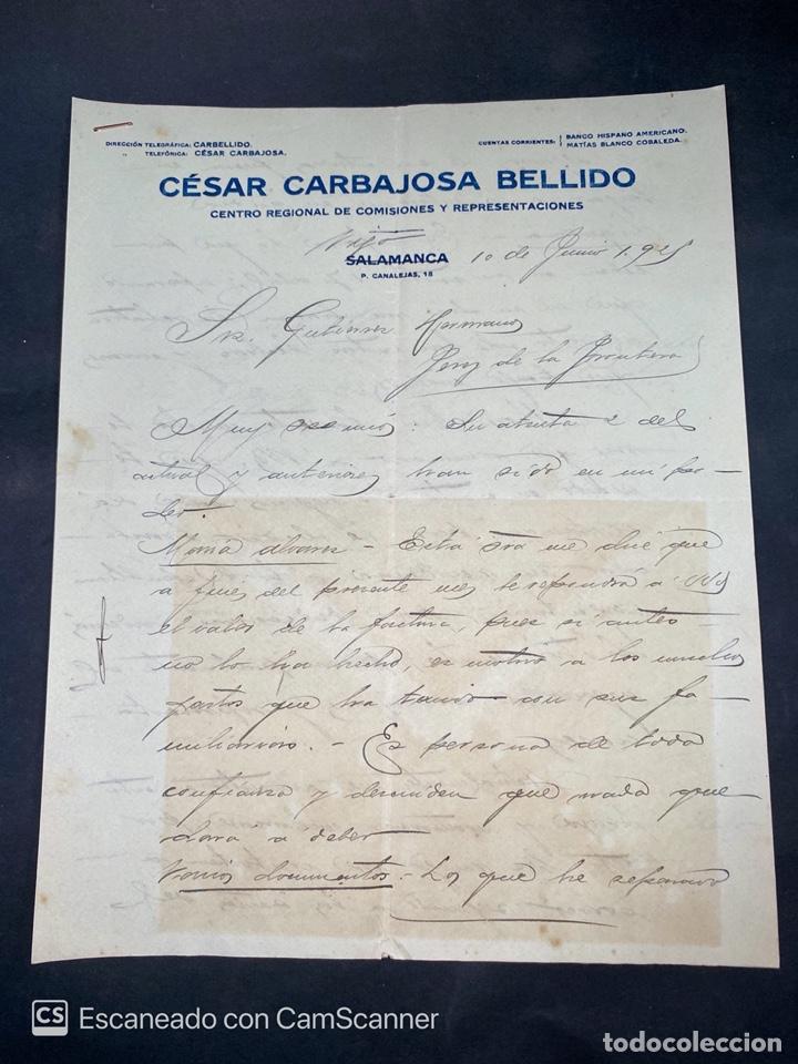 Gesch&auml;ftsbriefe: CARTA COMERCIAL. CESAR CARBAJOSA BELLIDO. DIRIGIDA A GUTIERREZ HERMANOS. VIGO, 1925