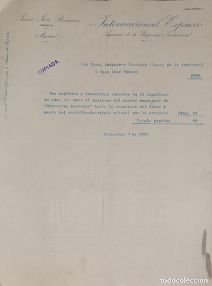 Gesch&auml;ftsbriefe: Carta comercial. Juan Jos&eacute; Romero. Abogado. Madrid. Espa&ntilde;a 1904
