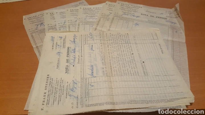 Gesch&auml;ftsbriefe: Lote de 20 Notas de pedido a&ntilde;o 1933 a P. Frank Stenger (Barcelona)
