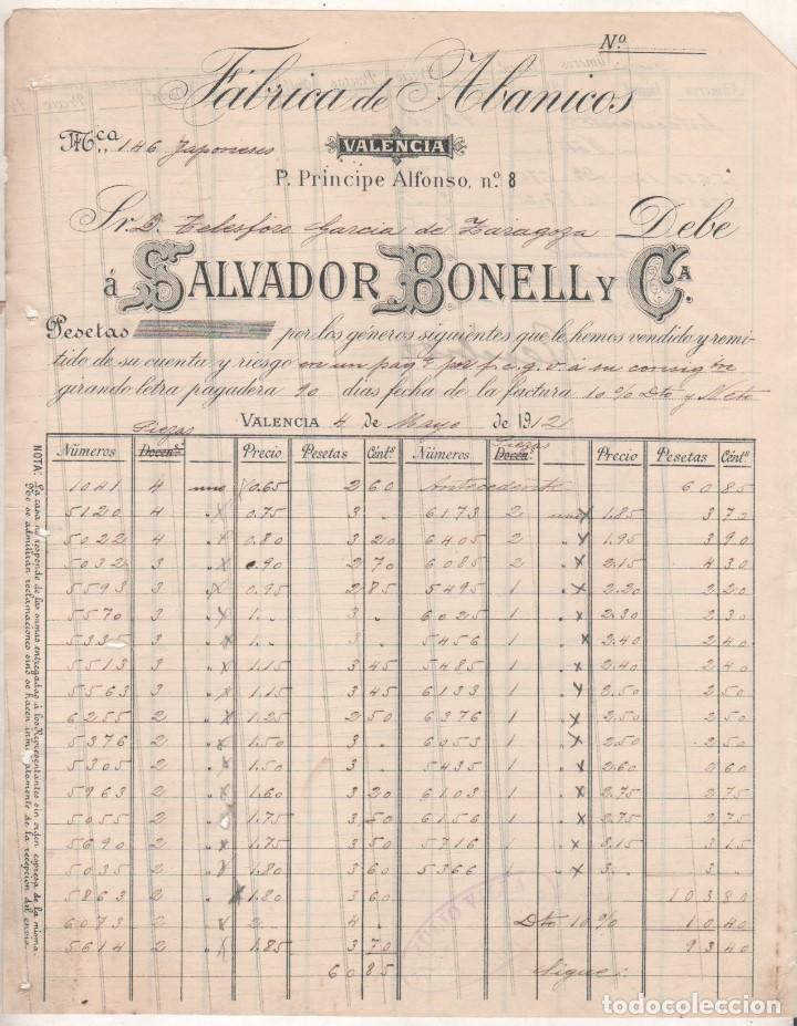Gesch&auml;ftsbriefe: Salvador Bonell. F&aacute;brica de abanicos. Valencia.