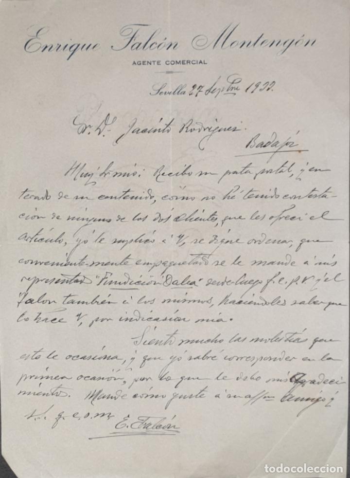 Gesch&auml;ftsbriefe: Carta comercial. Enrique Falc&oacute;n Monteng&oacute;n. Agente comercial. Sevilla. Espa&ntilde;a 1911
