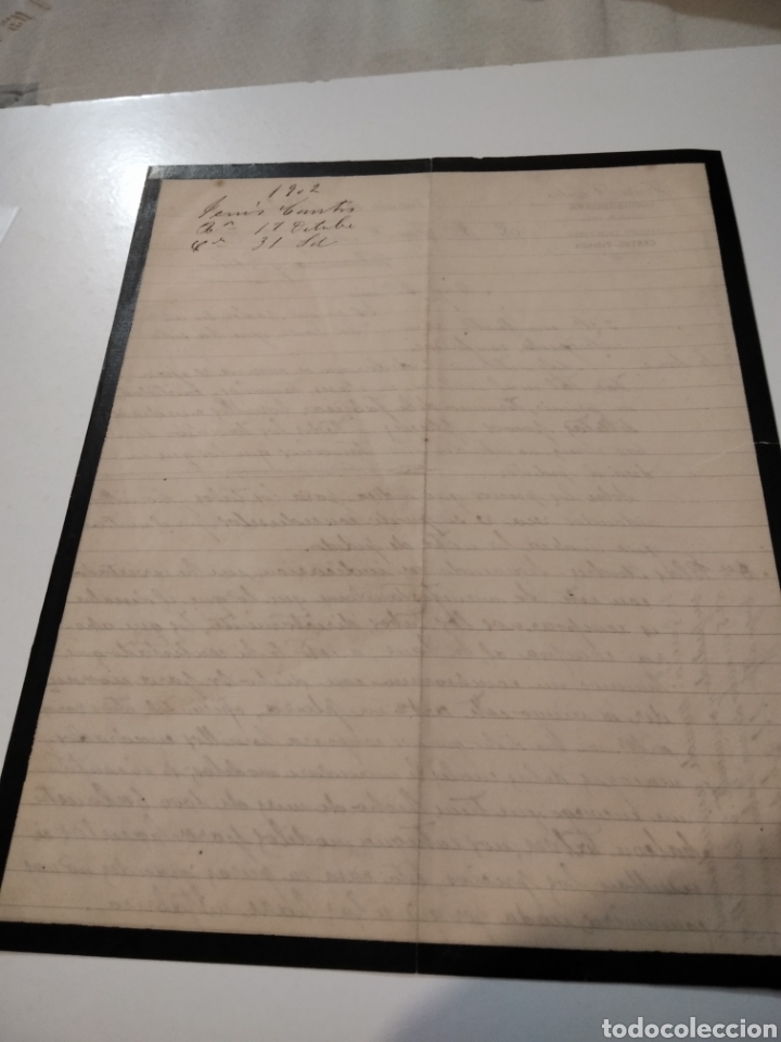 Cartas comerciales: Jes&uacute;s Cantos comisionista Valencia 1902 - Foto 3