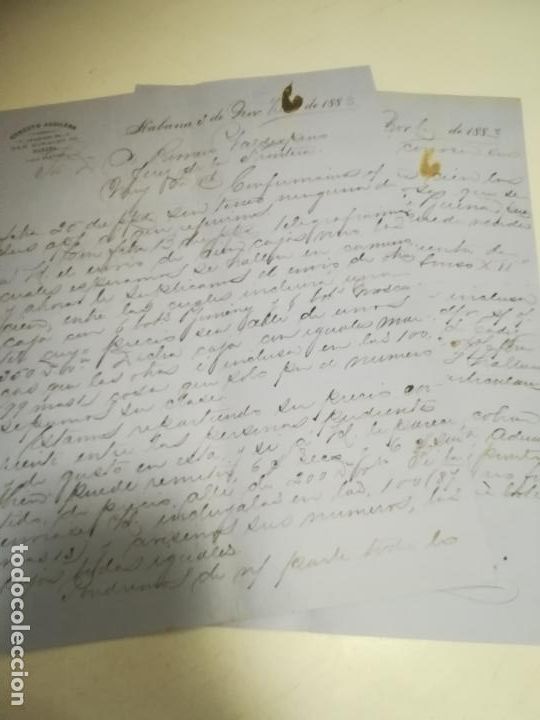 Gesch&auml;ftsbriefe: CARTA COMERCIAL. ERNESTO AGUILERA. HABANA. 1883. DOS HOJAS. VER