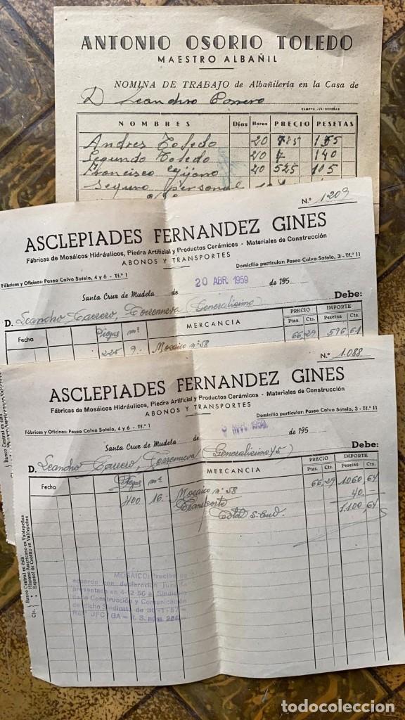 Gesch&auml;ftsbriefe: CARTAS COMERCIALES ASCLEPIADES FERNANDEZ GINES Y ANTONIO OSORIO TOLEDO LOTE DE 3 UDS.