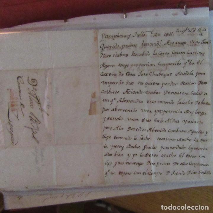 Gesch&auml;ftsbriefe: legajo muy antigua carta, sello correos a&ntilde;os 1800
