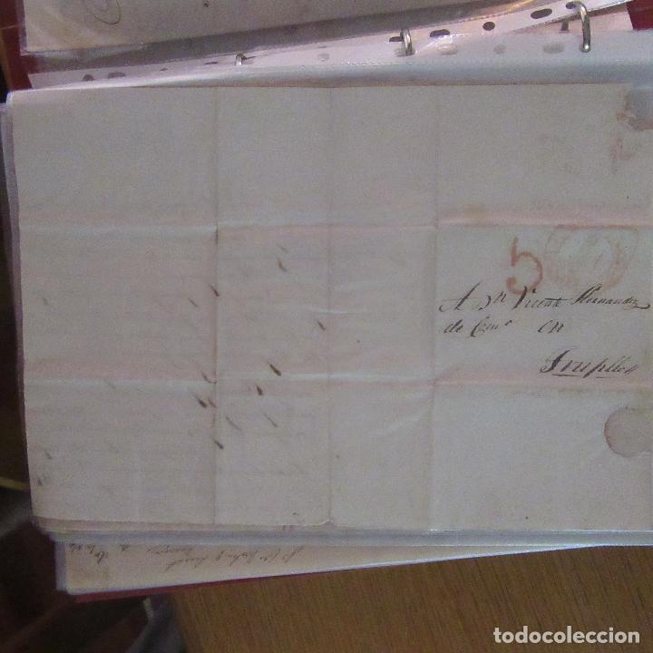 Gesch&auml;ftsbriefe: legajo muy antigua carta, sello correos a&ntilde;os 1800