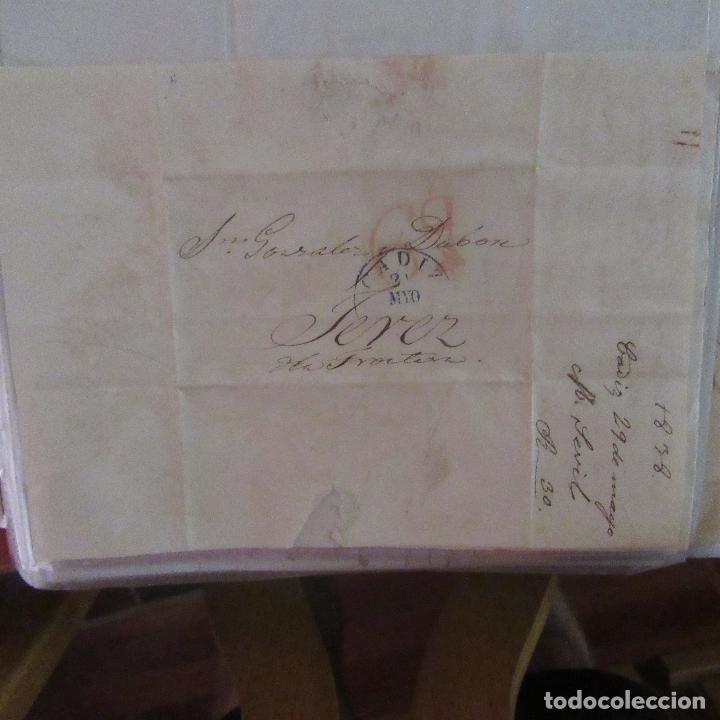 Gesch&auml;ftsbriefe: legajo muy antigua carta, sello correos a&ntilde;os 1800