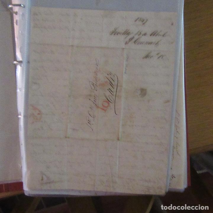 Gesch&auml;ftsbriefe: legajo muy antigua carta, sello correos a&ntilde;os 1800