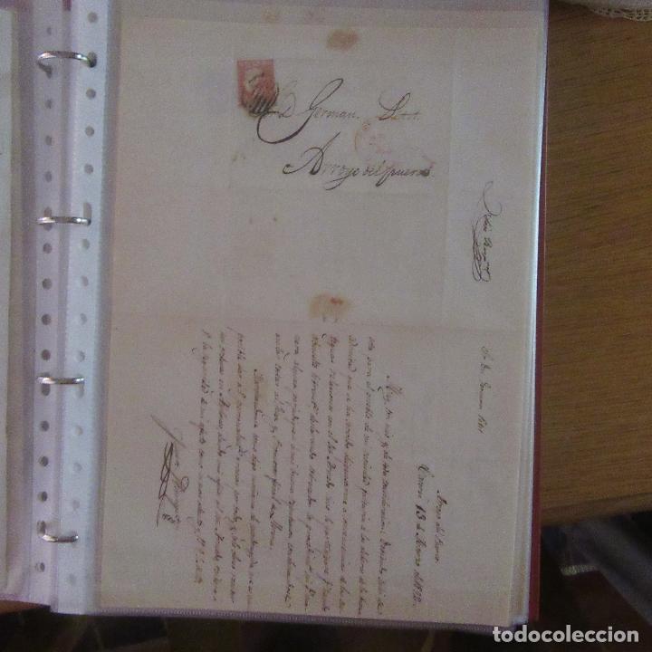 Gesch&auml;ftsbriefe: legajo muy antigua carta, sello correos a&ntilde;os 1800