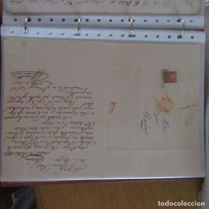 Gesch&auml;ftsbriefe: legajo muy antigua carta, sello correos a&ntilde;os 1800
