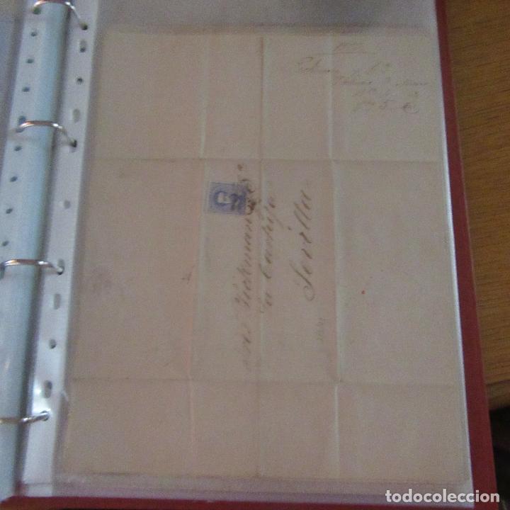 Commercial Letters: legajo muy antigua carta, sello correos a&ntilde;os 1800