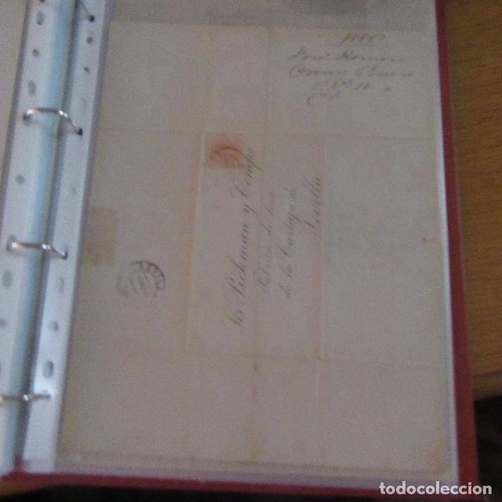 Commercial Letters: legajo muy antigua carta, sello correos a&ntilde;os 1800