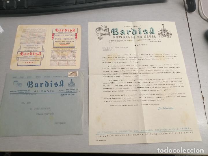 Lettres commerciales: BARDISA, ART&Iacute;CULOS DE METAL / CARTA COMERCIAL / ALICANTE 1953