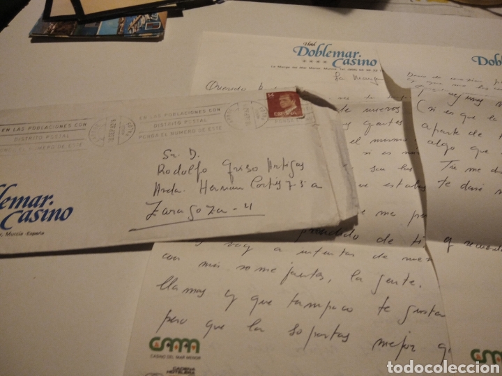 Lettres commerciales: Carta con sobre hotel DOBLEMAR CASINO