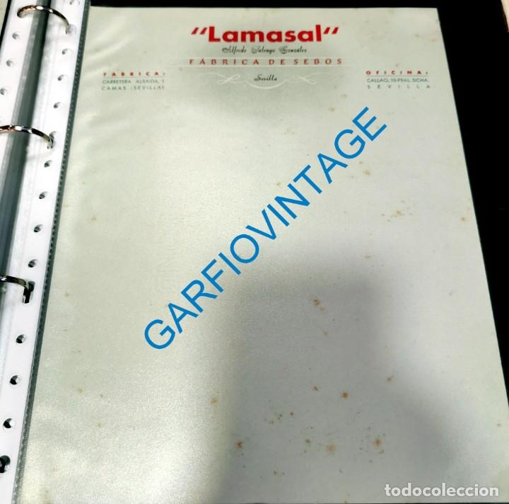 Gesch&auml;ftsbriefe: CAMAS,SEVILLA, A&Ntilde;OS 50, ANTIGUA CARTA COMERCIAL, LAMASAL, FABRICA DE SEBOS, EN BLANCO