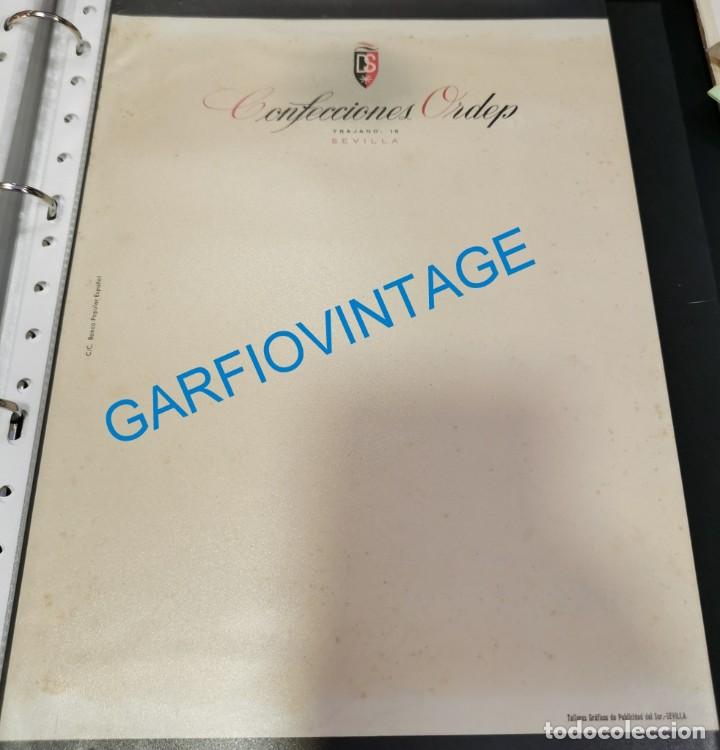 Lettere commerciali: SEVILLA, A&Ntilde;OS 50, ANTIGUA CARTA COMERCIAL, CONFECCIONES ORDEP, EN BLANCO