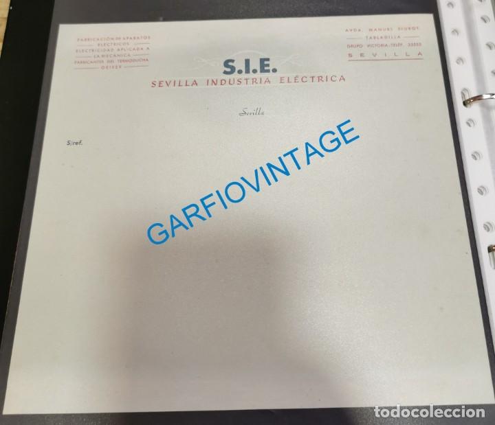 Lettere commerciali: SEVILLA, A&Ntilde;OS 50, ANTIGUA CARTA COMERCIAL, SEVILLA INDUSTRIA ELECTRICA, EN BLANCO