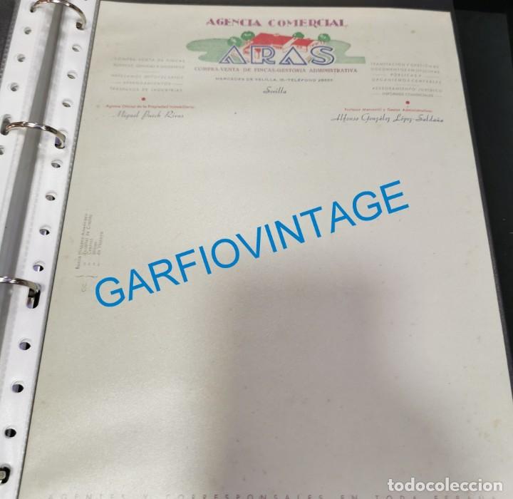Lettere commerciali: SEVILLA, A&Ntilde;OS 50, ANTIGUA CARTA COMERCIAL, AGENCIA COMERCIAL ARAS, EN BLANCO
