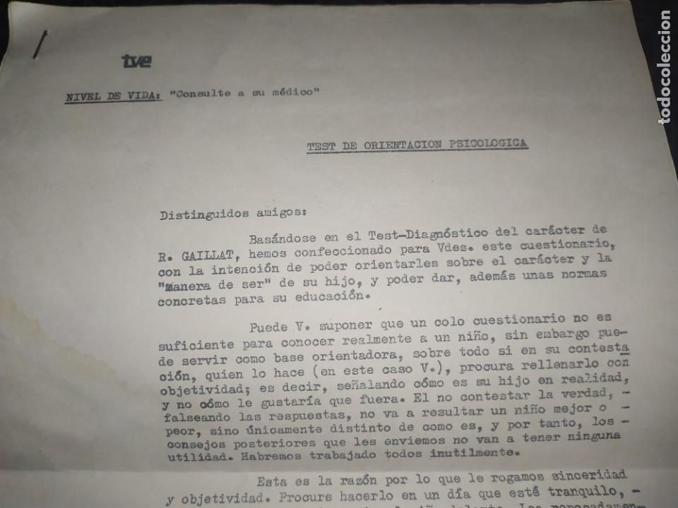 Cartas comerciales: HOJAS TVE NIVEL DE VIDA CONSULTE A SU M&Eacute;DICO TEST DE ORIENTACI&Oacute;N PSICOL&Oacute;GICA TELEVISI&Oacute;N ESPA&Ntilde;OLA