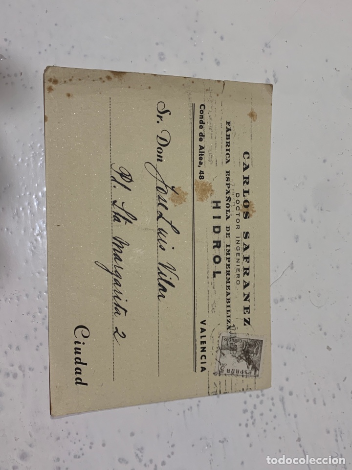Cartas comerciales: Carta antigua F&aacute;brica Espa&ntilde;ola de impermeabilizaci&oacute;n Hidrol