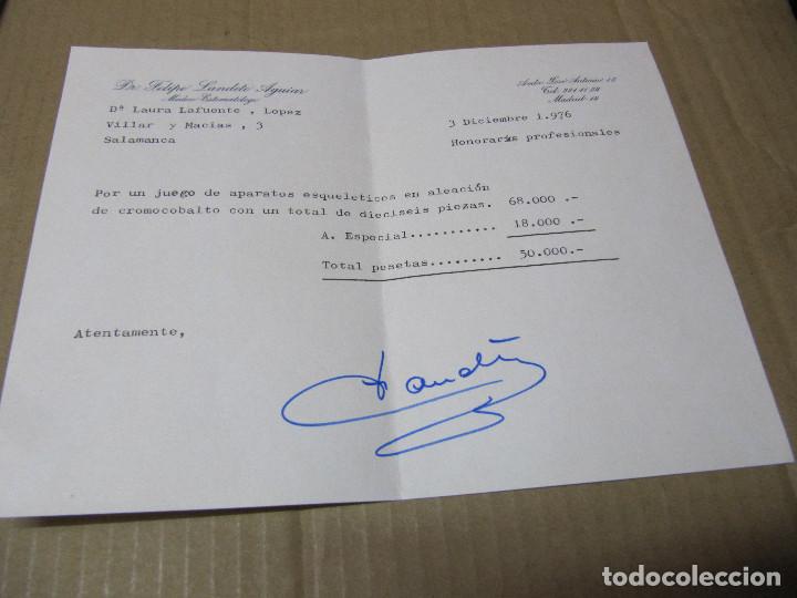 Cartas comerciales: CARTA COMERCIAL MEMBRETE DR FELIPE LANDETE AGUIAR MEDICO ESTOMATOLOGO 1976-MADRID