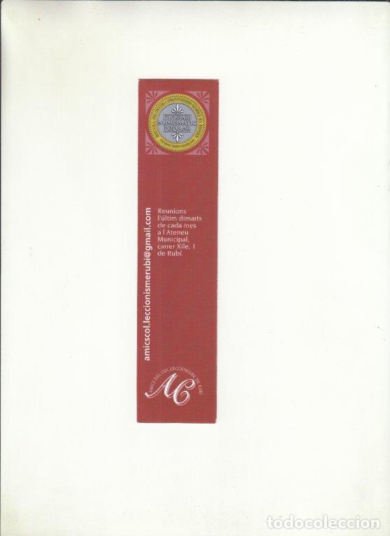 Cartas comerciales: MARCAP&Aacute;GINAS. AMICS DEL COL-LECCIONISME DE RUB&Iacute;. - Foto 1