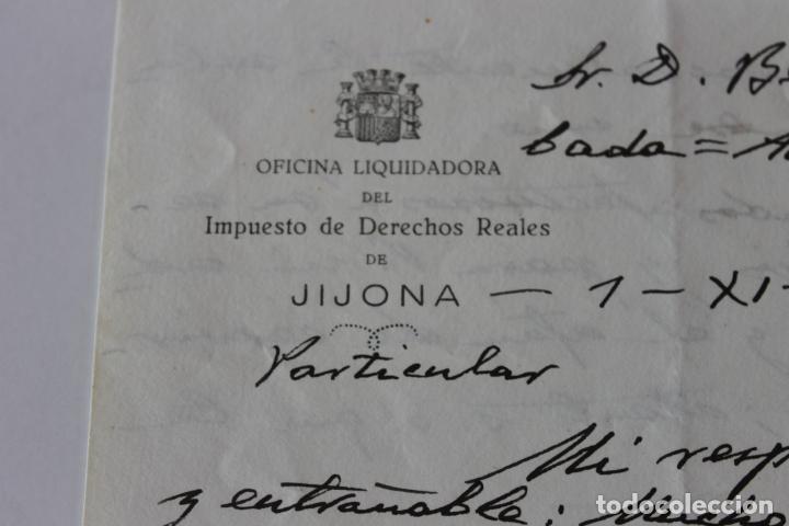 Cartas comerciales: OFICINA LIQUIDADORA JIJONA, 1937, 2 DOCUMENTOS - Foto 3