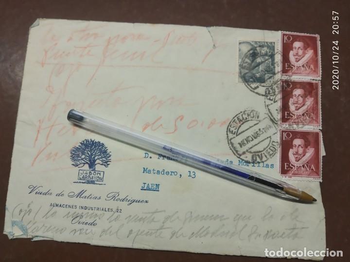 Lettres commerciales: JABON CARBAYON. VIUDA DE MATIAS RODRIGUEZ. OVIEDO 1951.
