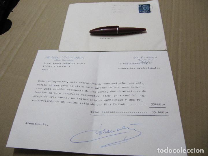 Gesch&auml;ftsbriefe: CARTA COMERCIAL MEMBRETE DR FELIPE LANDETE AGUIAR MEDICO ESTOMATOLOGO 1976-MADRID