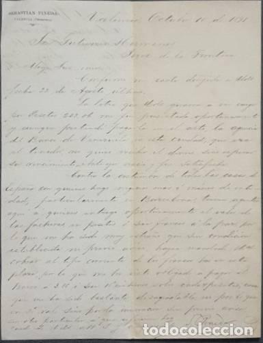 Commercial Letters: Carta comercial. Sebasti&aacute;n Pineda. Valencia. Venezuela 1891