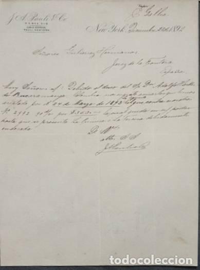 Commercial Letters: Carta comercial. J.A. Pauli & C&ordm;. New York 1892