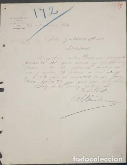 Lettres commerciales: Carta comercial. R. Sard&aacute; Monseny. Sucesor de Franc&iacute;sco Gil. Reus. Espa&ntilde;a1893