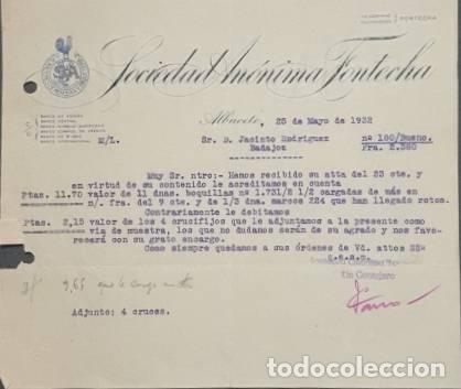 Lettres commerciales: Carta comercial. Sociedad An&oacute;nima Fontecha. Albacete. Espa&ntilde;a 1932