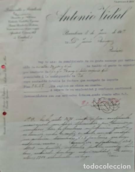 Commercial Letters: Carta comercial. Antonio Vidal. Quincalla y Bisuter&iacute;a. Barcelona. Espa&ntilde;a 1917