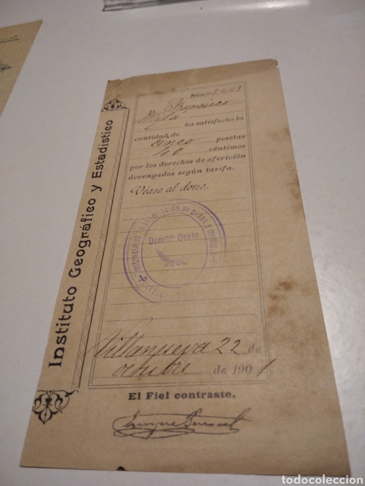 Cartas comerciales: Instituto Geogr&aacute;fico y estad&iacute;stico 1901 - Foto 1