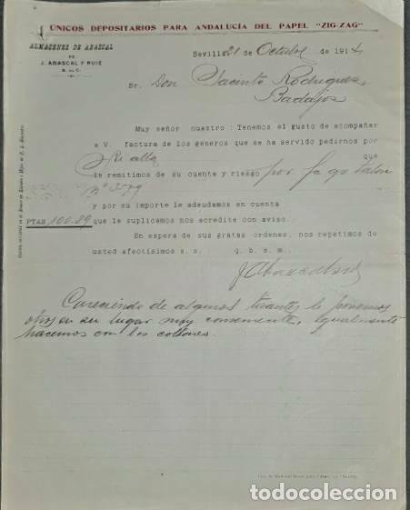 Lettere commerciali: Carta comercial. J. Abascal y Ruiz S. en C. Almacenes Abascal. Sevilla. Espa&ntilde;a 1914