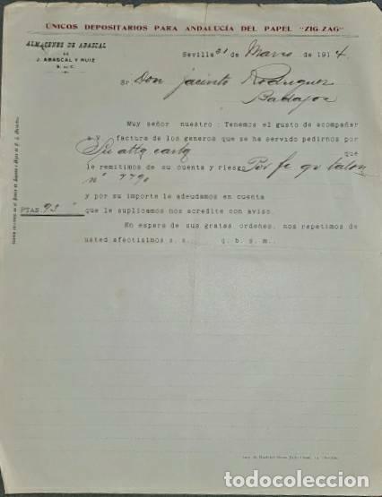 Lettere commerciali: Carta comercial. J. Abascal y Ruiz S. en C. Almacenes Abascal. Sevilla. Espa&ntilde;a 1914