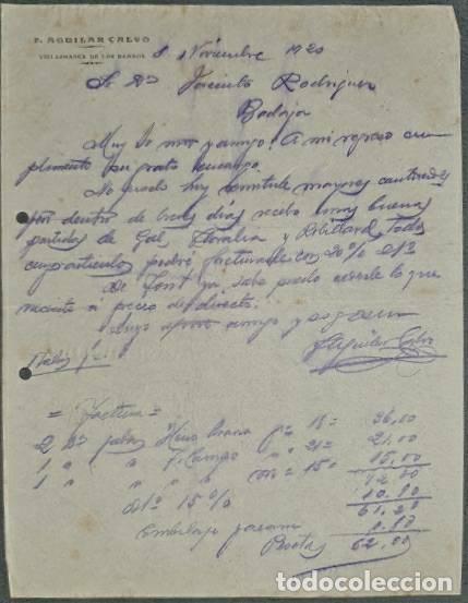 Lettres commerciales: Carta comercial. F. Aguilar Calvo. VillaFranca de los Barros. Espa&ntilde;a 1920