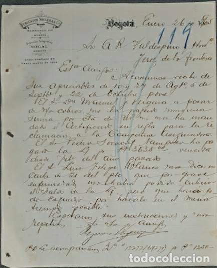 Cartas comerciales: Carta comercial. Ferguson Noguera & C&ordf;. Barranquilla. Colombia 1905