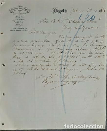 Cartas comerciales: Carta comercial. Ferguson Noguera & C&ordf;. Barranquilla. Colombia 1905