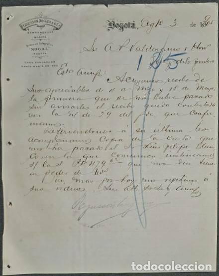 Cartas comerciales: Carta comercial. Ferguson Noguera & C&ordf;. Bogot&aacute;. Colombia 1905