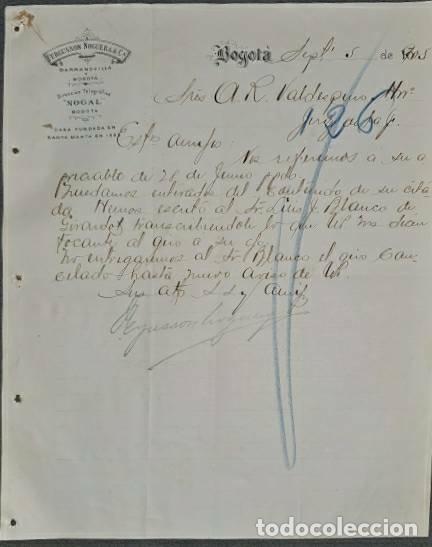 Cartas comerciales: Carta comercial. Ferguson Noguera & C&ordf;. Bogot&aacute;. Colombia 1905