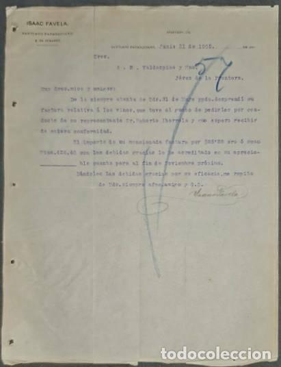 Lettere commerciali: Carta comercial. Isaac Favela. Santiago papasquiaro. M&eacute;xico 1905