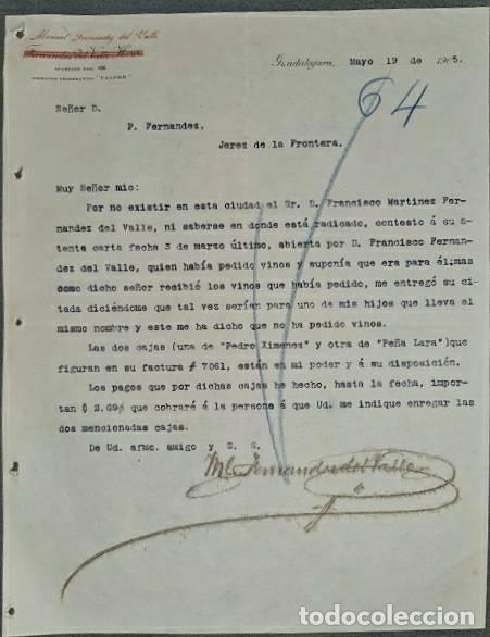 Lettres commerciales: Carta comerciales. Manuel Fern&aacute;ndez del Valle. Guadalajara 1905