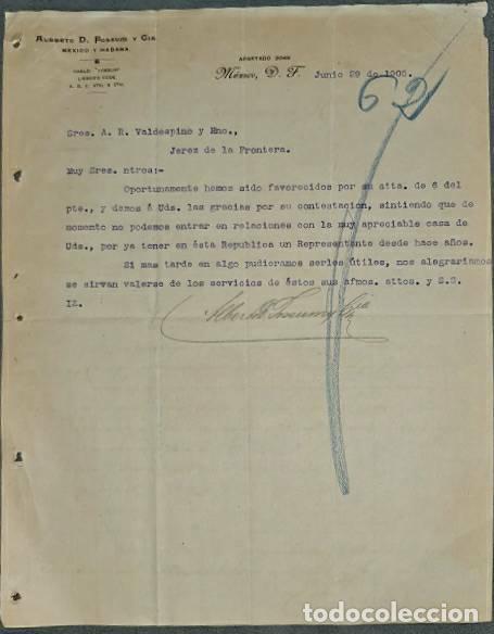 Lettres commerciales: Carta comercial. Alberto D. Fossum y Cir. M&eacute;xico 1905