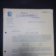 Cartas comerciales: CARTA COMERCIAL. GOTA DE AMBAR. BARCELONA. 1945.. Lote 230883565
