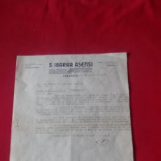 Cartas comerciales: CARTA COMERCIAL PERITO MERCANTIL. S. IBARRA ASENSI. 31 DE ENERO DE 1950 . VALENCIA. Lote 231862530