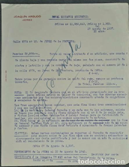 Lettres commerciales: Carta comercial. Joaquin Argudo. Jerez. Espa&ntilde;a 1905