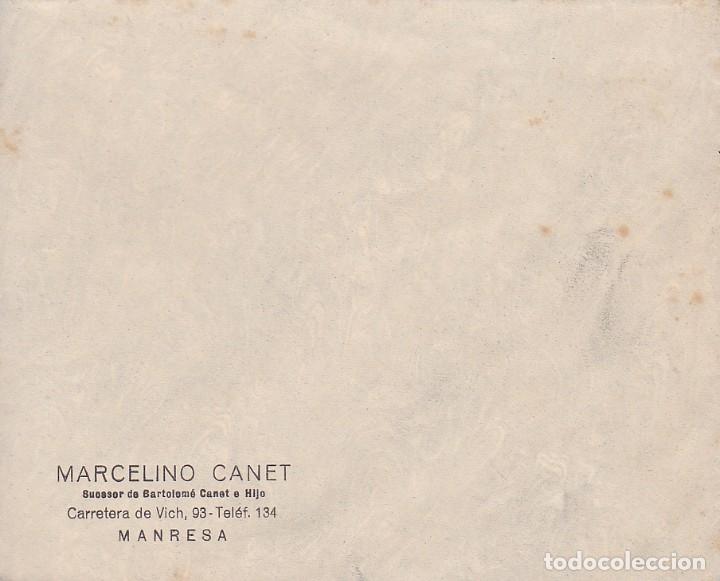 Cartas comerciales: SOBRE COMERCIAL MARCELINO CANET MANRESA - Foto 1