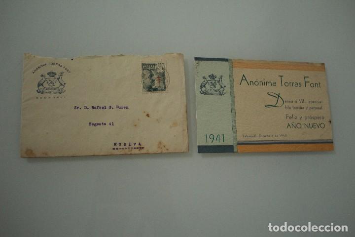 Gesch&auml;ftsbriefe: CARTA DE TORRAT FONT FELICITANDO LAS FIESTAS DE NAVIDAD 1941